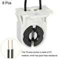 thumbnail image 4 of Uxcell T8 Lamp Holder Socket Non-Shunted Light Holder with Wire 37x30x24mm for LED Fluorescent Tube, Pack of 8, 4 of 5