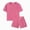 Hot Pink, variant on XZNPDUCQ 3-4 Years Summer Gym Clothing Sets Shorts 2Pcs Clothes Set 2 Piece Athletic Outfit Running Tracksuit Casual School Outfits A56-Hot Pink