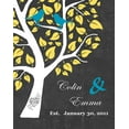 thumbnail image 2 of MuralMax - His, Her Personalized Canvas Wall Art - Custom Tree With Heart Initials, Names, Date - Gifts For Milestone Occasions, Wedding Anniversary, Housewarming - Charcoal - Size 24 x 30, 2 of 6