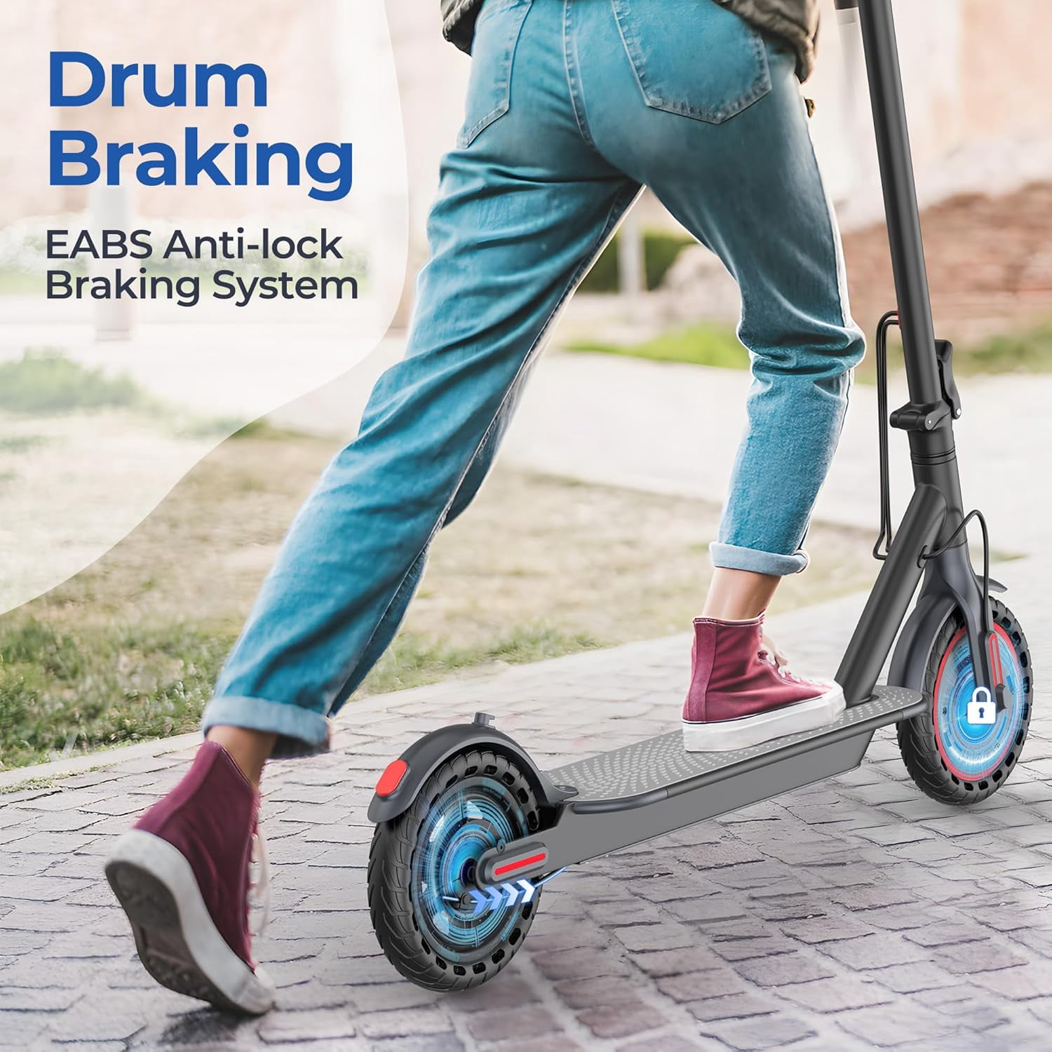Electric Scooter for Adults, Portable Folding Commuting Scooter for Adults and Teens, 19 Mph Top Speed, 8.5"