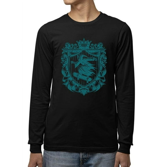 Skateboarder Crest Graphic Graphic - Men's Long Sleeve