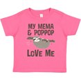 thumbnail image 3 of Inktastic Mema and Poppop Love Me Girls Sloth Girls Toddler T-Shirt, 3 of 5