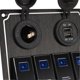 thumbnail image 3 of Rocker Switch Panel 4 Gang 12‑24V 5 Pin Blue Light Toggle On Off Switch Panel Overload Protection for Cars RV Trailer UTV, 3 of 3