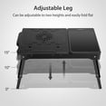 thumbnail image 4 of TeqHome Foldable Lap Desk with Fan and Light Height & Angle Adjustable Laptop Table for Bed and Sofa Black, 4 of 11
