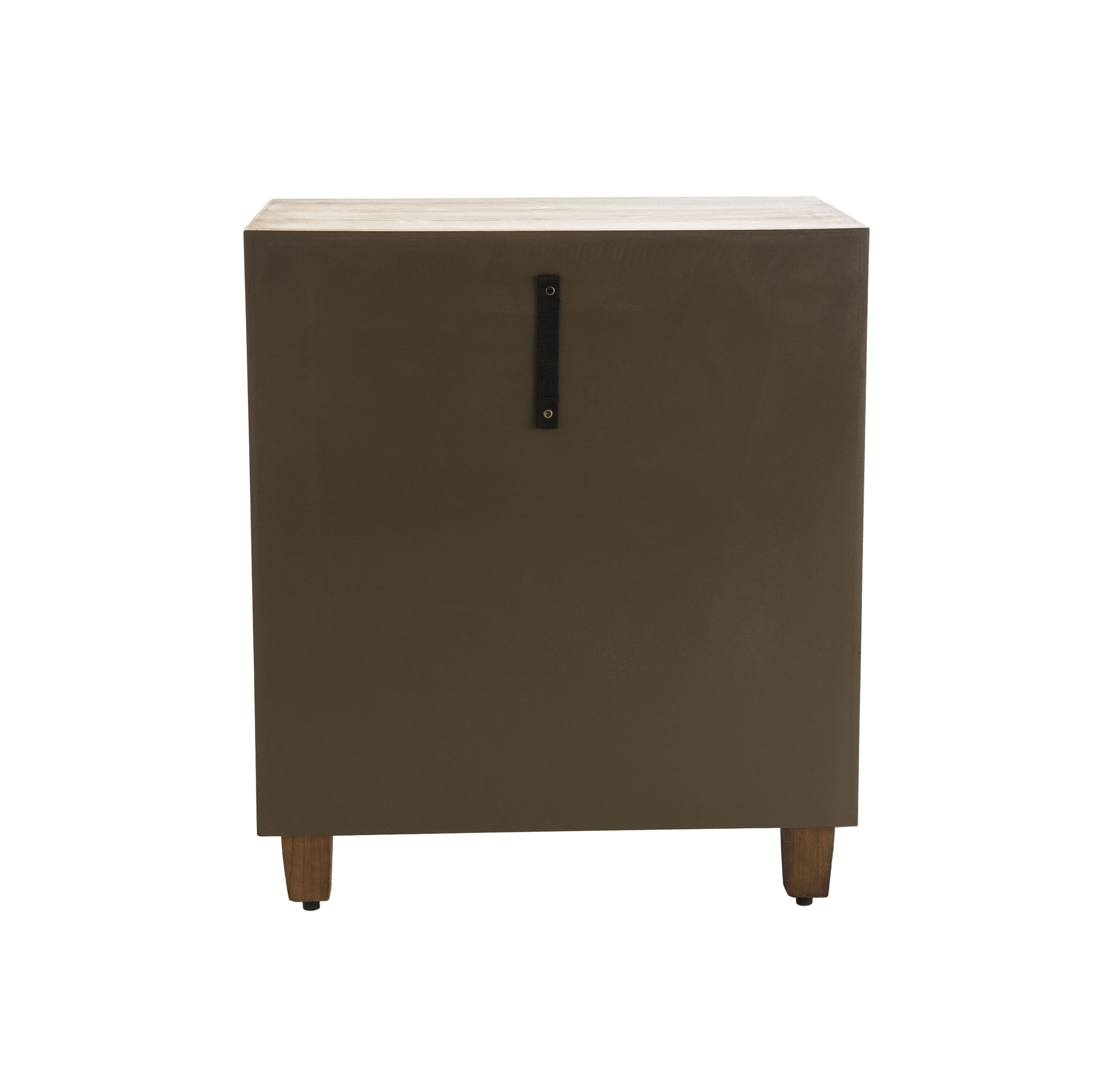 Finch Sawyer 2-Drawers Solid Ash Wood Frame Cabinet in Brown