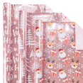 thumbnail image 1 of Papel de regalo reversible rosa para Navidad Burymento 43x305 cm, 1 of 6