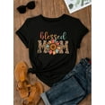 thumbnail image 1 of [all-Season Comfort Graphic Tee] Soft & Stretchy ' Mom' Graphic Tee - Casual Short Sleeve T-Shirt for Women, Machine Washable, all-Season Comfort, 1 of 4