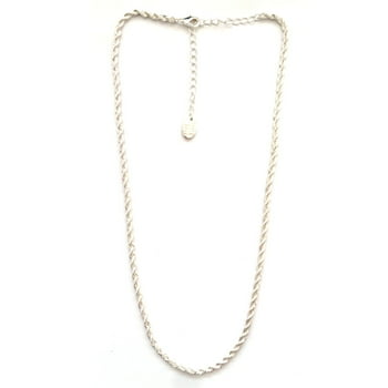Time and Tru 18" with Extender Silver Rope Chain Necklace for Women