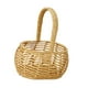 thumbnail image 3 of Cesta portátil de ratán, cesta para recoger, artesanías resistentes, ratán ligero, tejido a mano marrón claro, 3 of 7