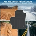 thumbnail image 5 of Car Rubber Floor Mat Custom Fit for Toyota Corolla Sedan 2020 2021 2022 2023 2024 2025 Automatic Transmission Full Black Auto Liner Mats All Weather Heavy Duty Odorless No im Hatchback Model, 5 of 5