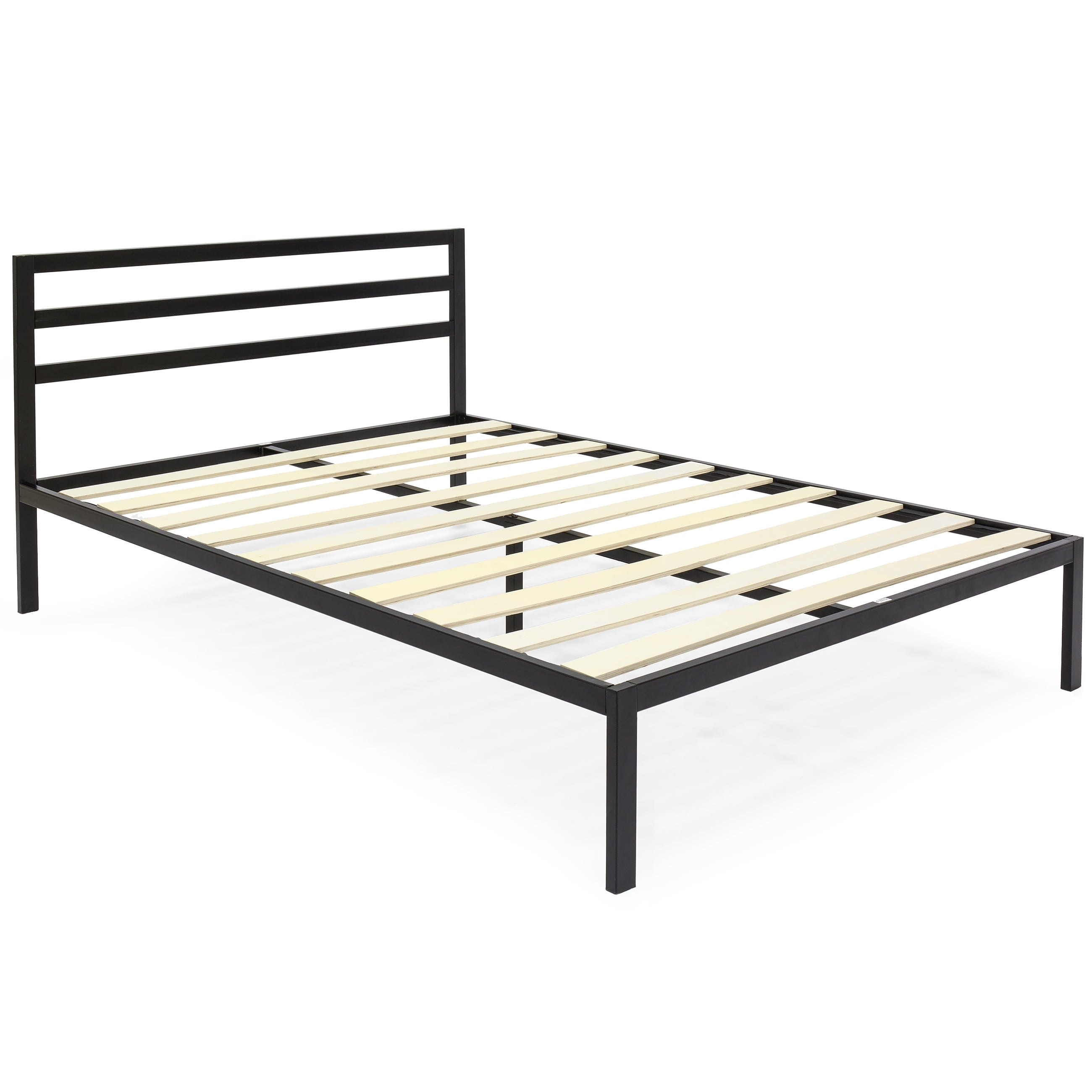Best Choice Products 14 Platform Metal Bed Frame W Wooden Slat Support Headboard Queen