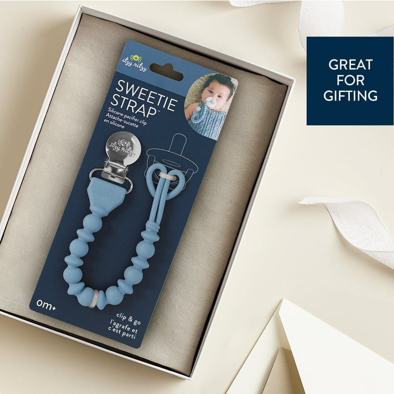 Happy rice ストラップ Itzy Ritzy Sweetie Strap Round Beaded Pacifier Clip Blue 9.5
