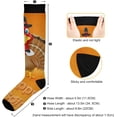 thumbnail image 3 of FREEAMG Thanksgiving Turkey Compression Socks for Men & Women Knee High Stockings for Running, Sport, Hiking & Travel, 3 of 7