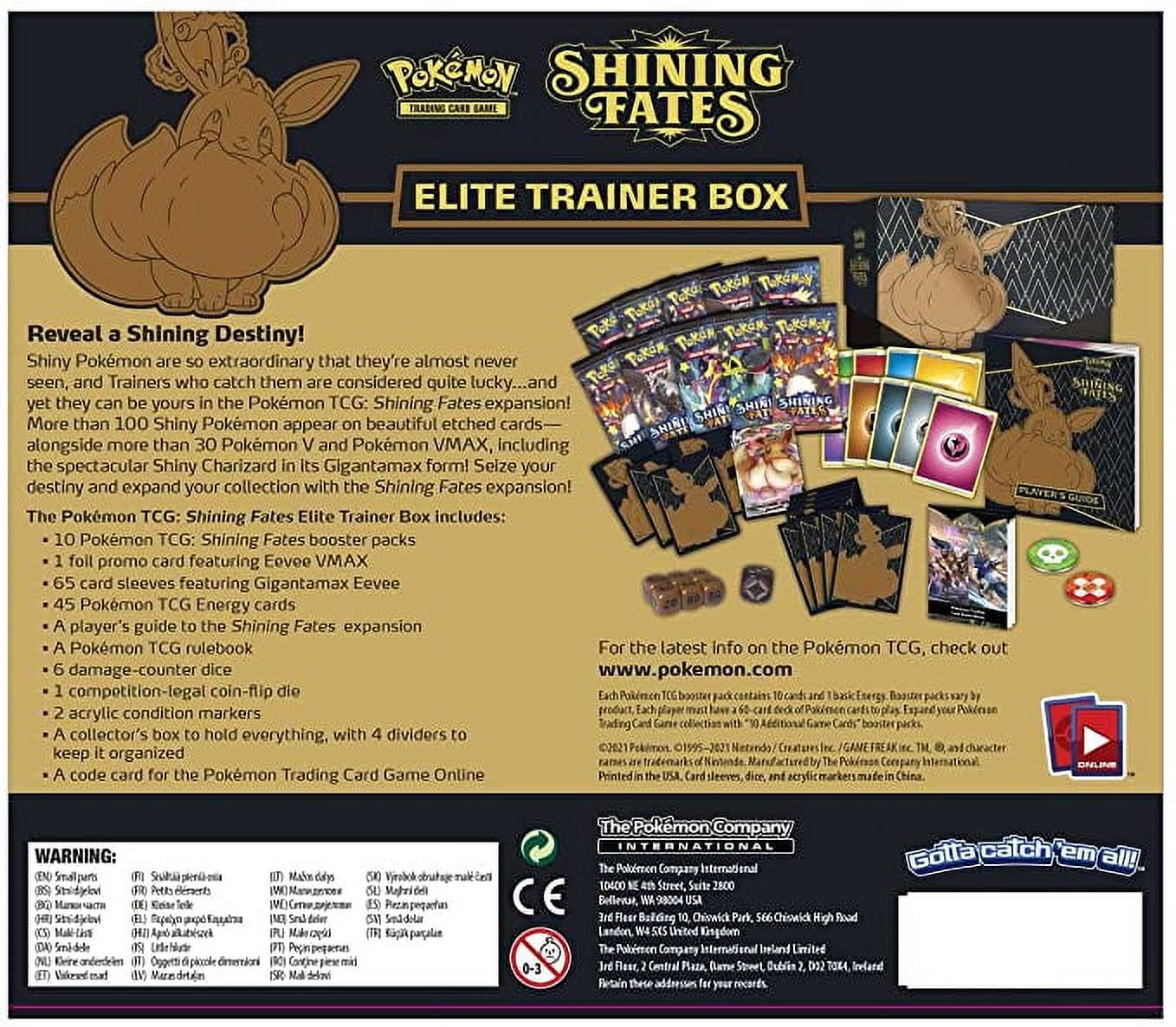 Pokemon Trading Cards Sword & Shield - Shining Fates Elite Trainer Box - 10 Pokemon TCG: Shining Fates booster packs