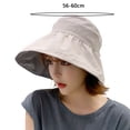 thumbnail image 5 of Eoperou Women Sun Hat Wide Brim Face Protection Plaid Lining Empty Top Two-way Wear Sunscreen Detachable Windproof Strap Adjustable Fisherman Hat Headwear, 5 of 7