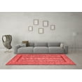 thumbnail image 3 of Ahgly Company Indoor Square Abstract Red Modern Area Rugs, 5' Square, 3 of 4