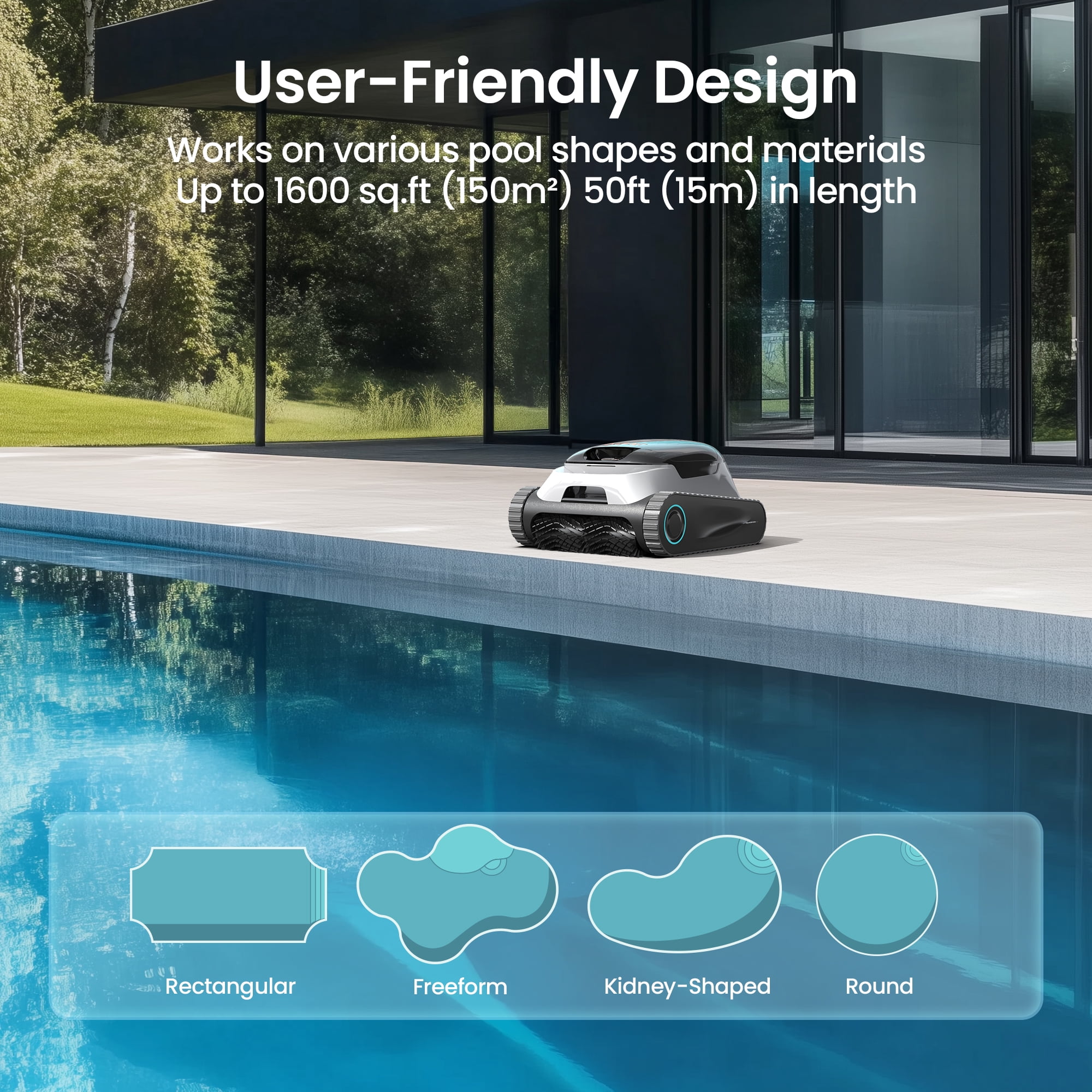 Aiper Scuba N1 Plus Robotic Pool Cleaner with MicroMesh™ Filtration for In-Ground Pools, Caterpillar Treads, and Mobile App