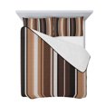 thumbnail image 7 of Brown Black Stripes Twin Size Down Alternative Comforter, Lightweight Comforter Quilt Bedding Set with Pillow Shams Farmhouse Vintage Abstract Lines All Seasons Bed Comforter Duvet Insert 68"x86", 7 of 7