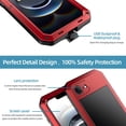 thumbnail image 6 of Armor Metal Aluminum Shockproof Phone Case for iPhone 16e, 360 Full Body Protective Rugged Outdoor Military-Grade Shockproof Cover, 6 of 7