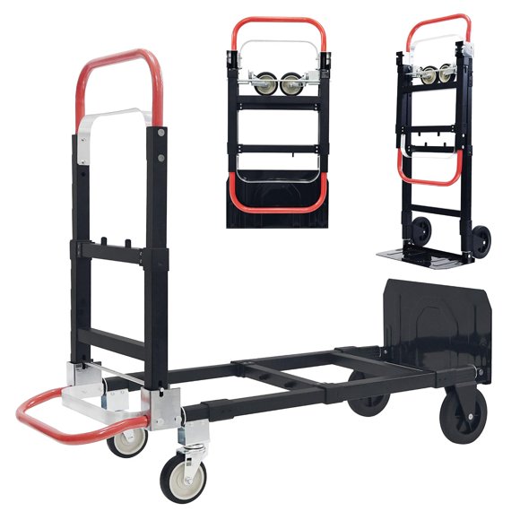 Carretilla de mano convertible THDUGG 3 en 1 plegable de aluminio de 600 kg