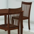 thumbnail image 6 of Kings Brand Furniture - Kurmer Solid Wood Dining Room Side Chairs, Set of 2, Cappuccino, 6 of 6