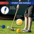 thumbnail image 5 of ROPODA 28In Six-Player Croquet Set with Wooden Mallets, Colored Balls, Sturdy Carrying Bag, 5 of 6