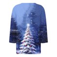 thumbnail image 5 of Craaazy Women's Casual Christmas Shirts V-Neck 3/4 Sleeve Fashion Tops Gifts, 5 of 5