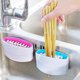 thumbnail image 3 of Inside Sink Silverware Suction Cup Cleaning Brush for Cutlery for Kitchen Blue, 3 of 5