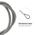 thumbnail image 4 of Unique Bargains Stainless Steel Cable, 4 Pack PVC Coated 15/64' Wire Rope for Deck Railing 3.3ft, 4 of 4