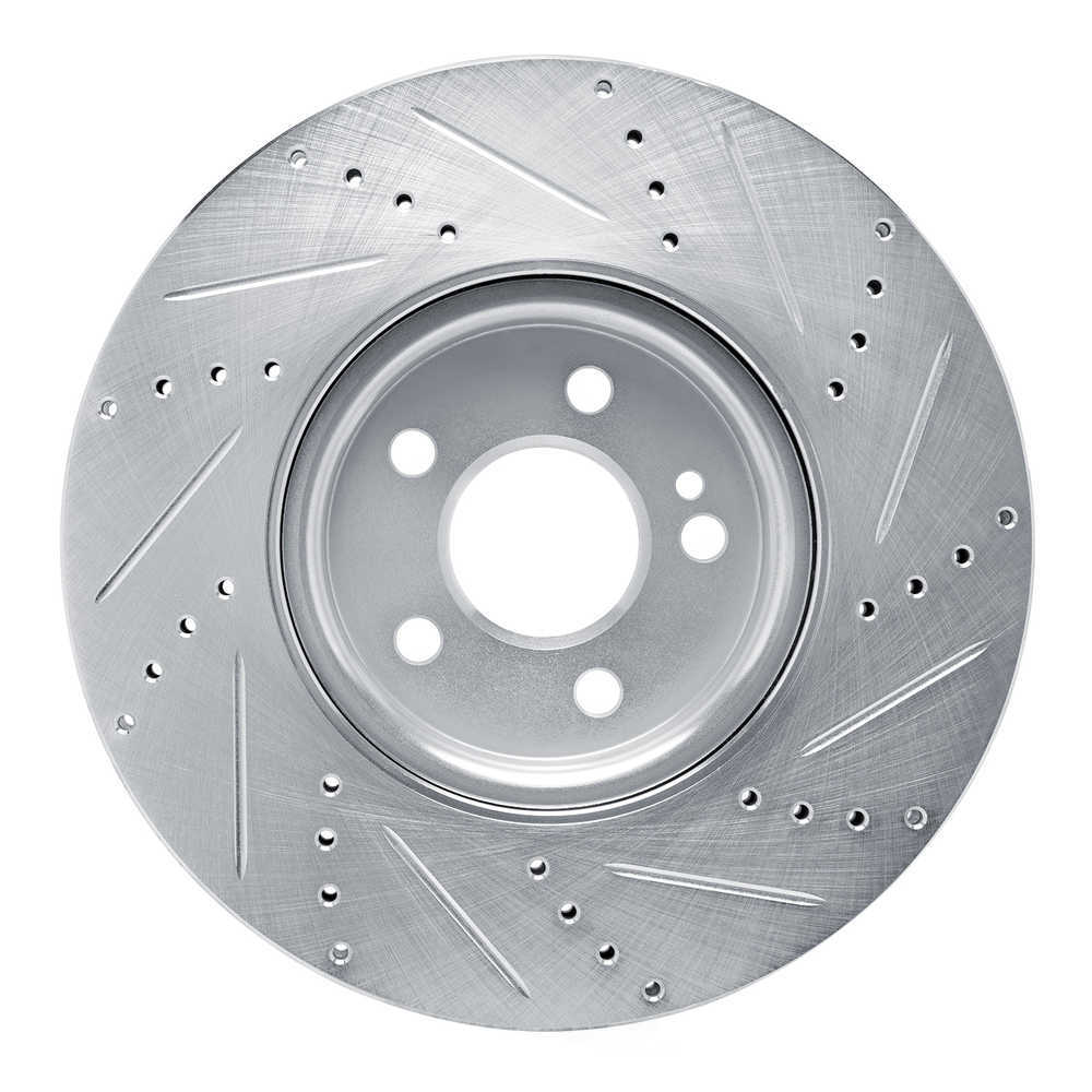 Dynamic Friction Company 631-63185L DFC Brake Rotor - Drilled And Slotted - Silver