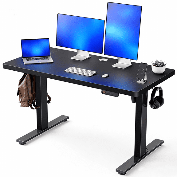Electric Standing Desk with Memory Controller, Adjustable Height Sit Stand Desk, Quiet Motor, Heavy-Duty Steel Frame, 201 lb Capacity