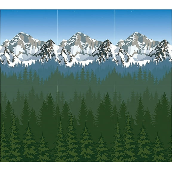 Fun Express Railroad VBS Party Decor Backdrop - Train-Themed Decor for Vacation Bible School Themed Parties Events Receptions & Special Occasions - Perfect for Creating Colorful Atmosphere - 2 Pieces