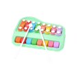 thumbnail image 3 of 2 in 1 Baby Piano Xylophone Toddlers Educational Musical Toy with 8 Multicolored Keys Light-Up Sound-Responsive Portable Preschool Learning Instrument Ages 1-3 Indo Playroom Early Activity,color, 3 of 5