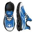thumbnail image 1 of Zapatos deportivos ligeros para exteriores con diseño de la bandera y el emblema nacional de Grecia. Modelos populares que exigen zapatos personalizados., 1 of 6