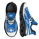 thumbnail image 1 of Zapatos deportivos ligeros para exteriores con diseño de la bandera y el emblema nacional de Grecia. Modelos populares que exigen zapatos personalizados., 1 of 6