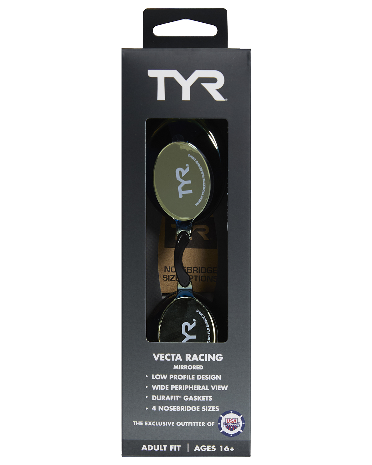 TYR Vecta Mirrored Adult Racing Swim Goggle photo 5