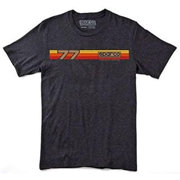 SPARCO SP02010CH3L Men's Rally Tri Logo Sparco Large Black T-Shirt