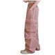 thumbnail image 4 of Odeerbi 5-16 Años Niñas Cargo Pantalones Deportes Pantalones Pierna Ancha Primavera Color Sólido Suelto Pantalones de Trabajo Con Múltiples Bolsillos, 4 of 5