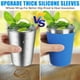thumbnail image 4 of Vasos de acero inoxidable para niños con tapas a prueba de derrames, pajitas y fundas de silicona, 12 oz, sin BPA, aislados, para bebidas frías y calientes, 4 of 5