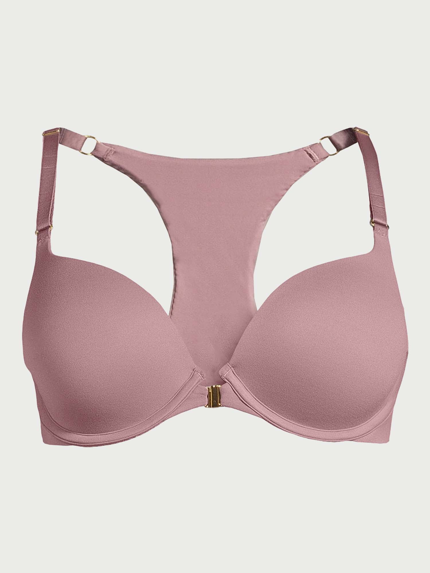 Joyspun Women's Front Close Racerback Push Up Bra, Sizes 34A