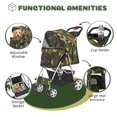 thumbnail image 3 of Pet Stroller (Camouflage) Dog Cat Small Animals Carrier Cage 4 Wheels Folding Flexible Easy to Carry for Jogger Jogging Walking Travel Up to 30 Pounds with Sun Shade Cup Holder Mesh Window, 3 of 10