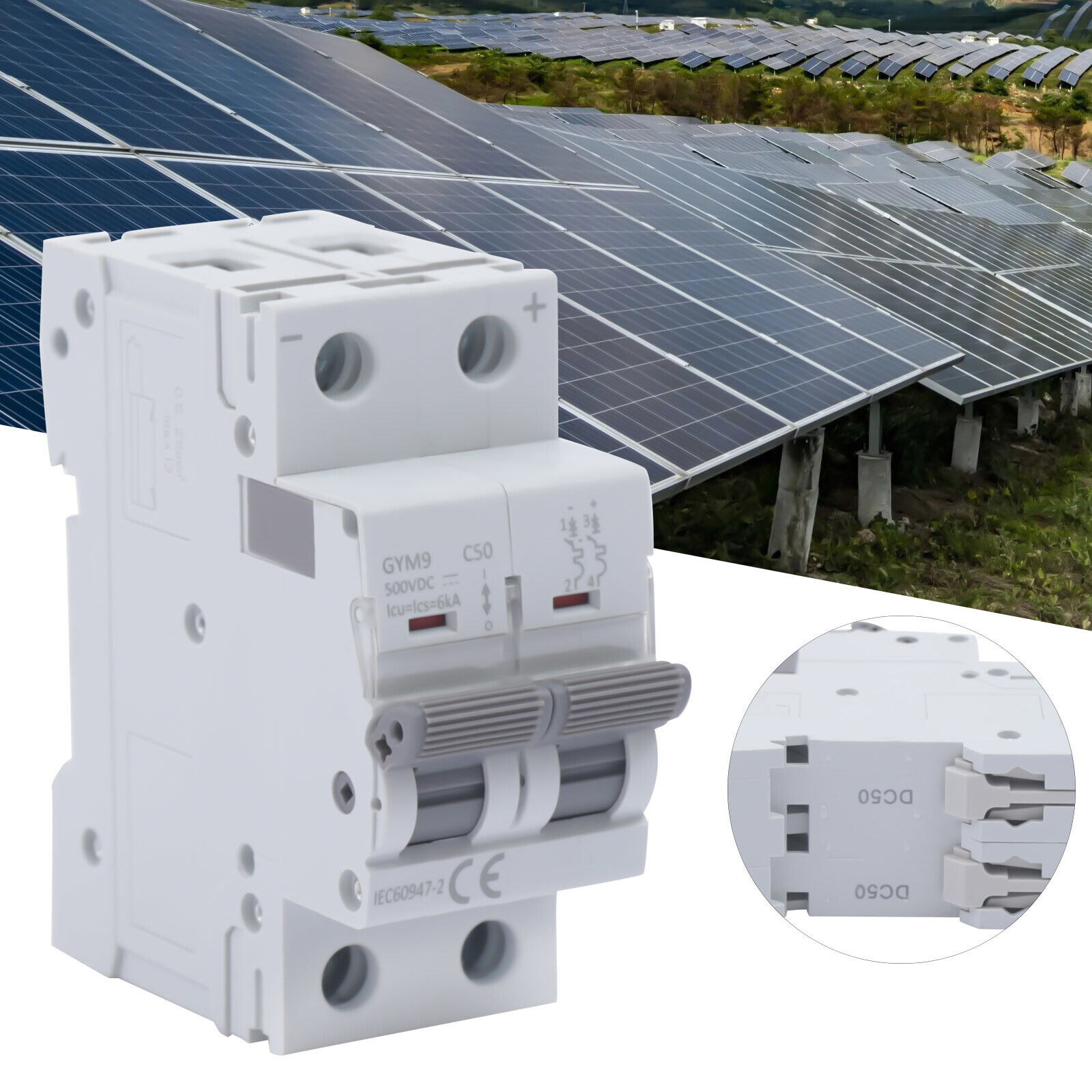 Miumaeov DC Circuit Breaker Direct Current Fuse Protect Devices