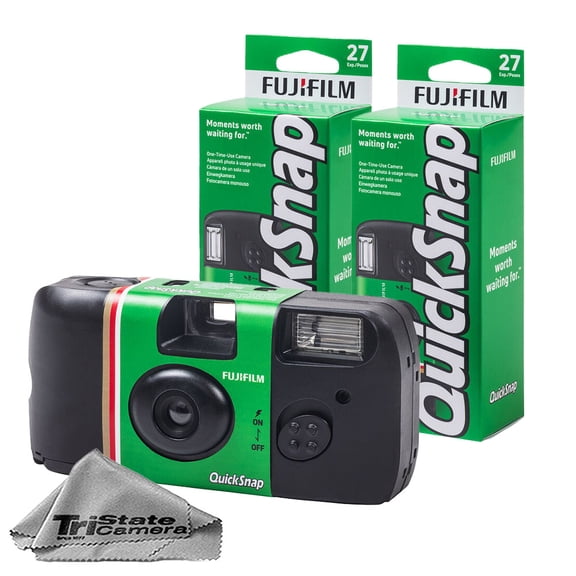 Fujifilm QuickSnap Flash 400 One-Time-Use Disposable Camera (2 Pack)   Cleaning Kit