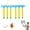 Yellow, variant on Reflex Game Falling Sticks, 3-Speed Adjustable Hand-Eye Coordination Reflex Training Toy, Stick-Catching Game Suitable for All Ages