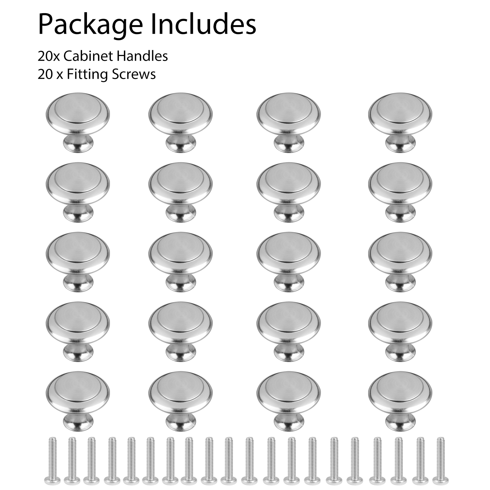EEEkit Cabinet Knobs, Brushed Nickel, 20-Piece Set photo 7