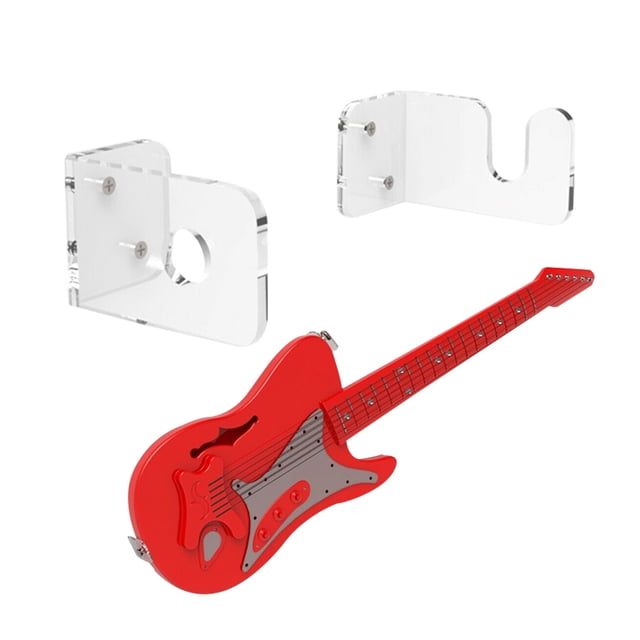 Soporte Acrílico Para Guitarra, Gancho Para Guitarra De Montaje En Pared Que Ahorra Espacio, Colgador Transparente Para Guitarra, Soporte Práctico Para Guitarra 2 Uds. Minnieouse HA017875-00