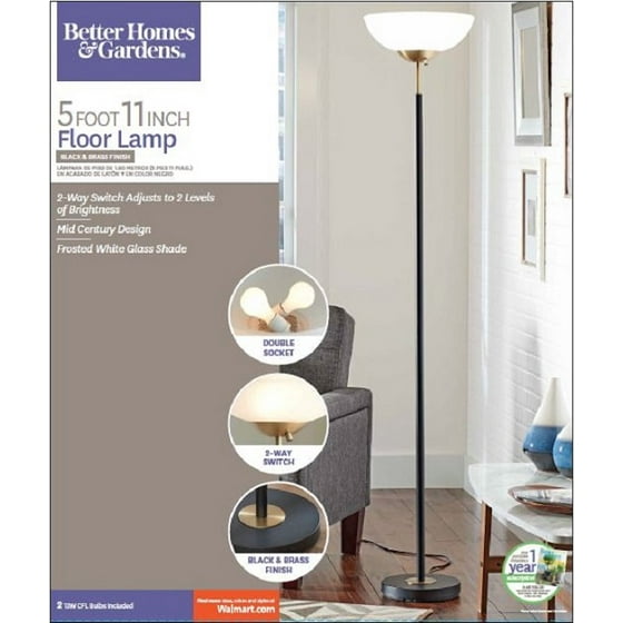 Better Homes And Gardens Double Socket Floor Lamp