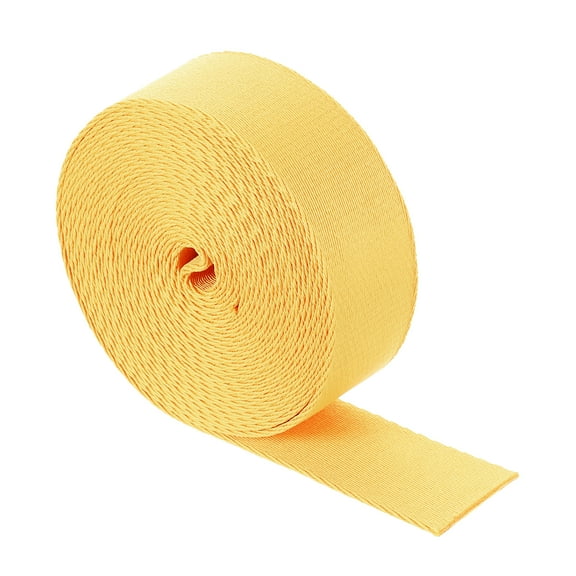 Uxcell 5 Yards Nylon Webbing Strap, 1 3/8-inch Flat Webbing Straps for Bag DIY, Light Yellow