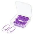 thumbnail image 1 of Unique Bargains Wide Paper Clip Coated Large Clips Bookmarks with Box 2 Inch Purple for Organize Office Home, Pack of 30, 1 of 5
