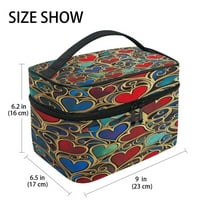 DIXRUYEE Train Case Cosmetics Organizer Fashion Lush Love Blooms Printed Size: 9x6.2x6.5 in